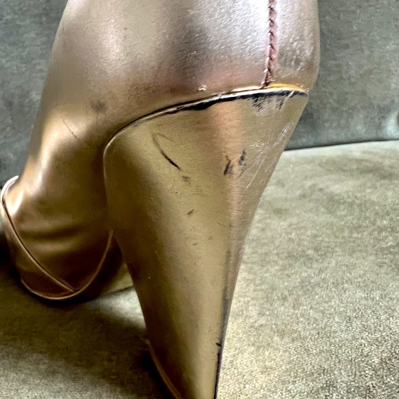 Yves Saint Laurent silver wedge heels - Picture 7 of 8